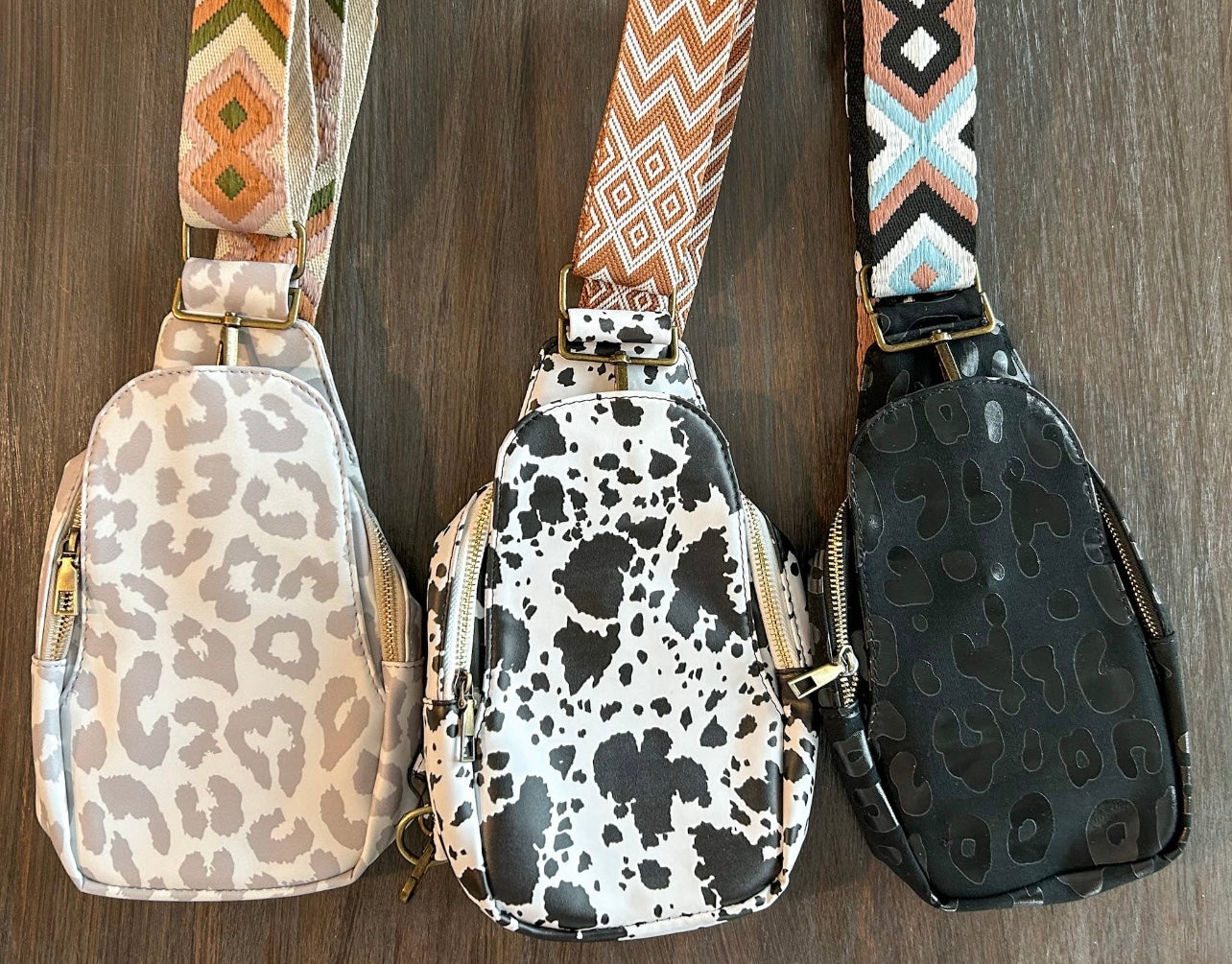 Cow Printed Crossbody Bag