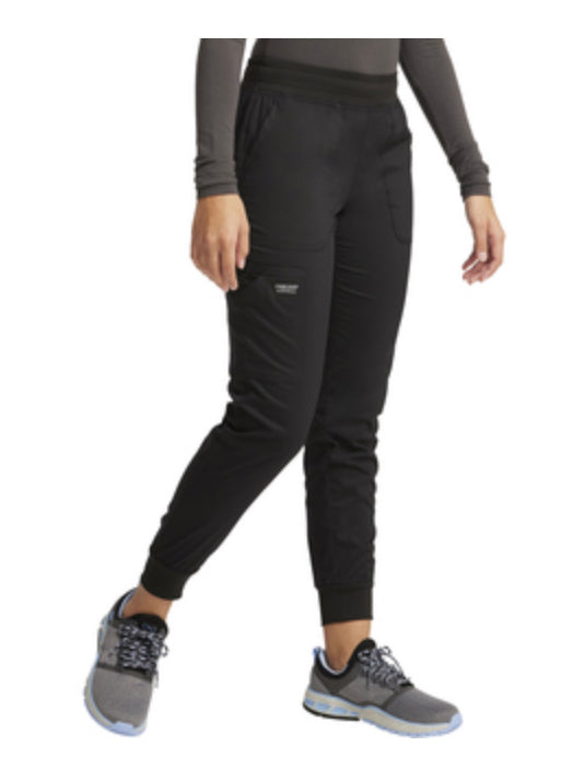 Cherokee Workwear Women's Mid Rise Jogger Pant - WW115 - Black