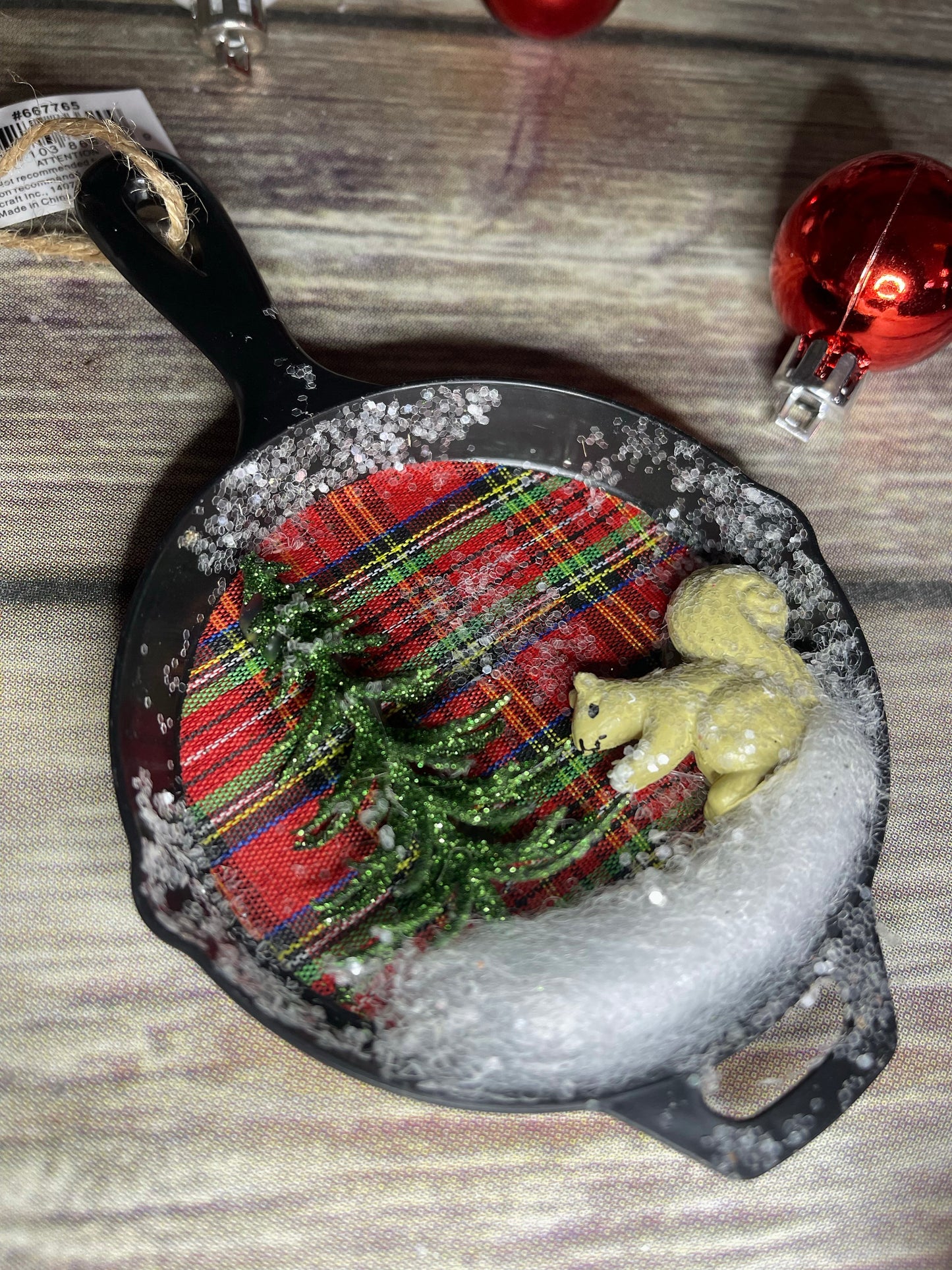 Plastic Frying Pan Ornament - Assorted