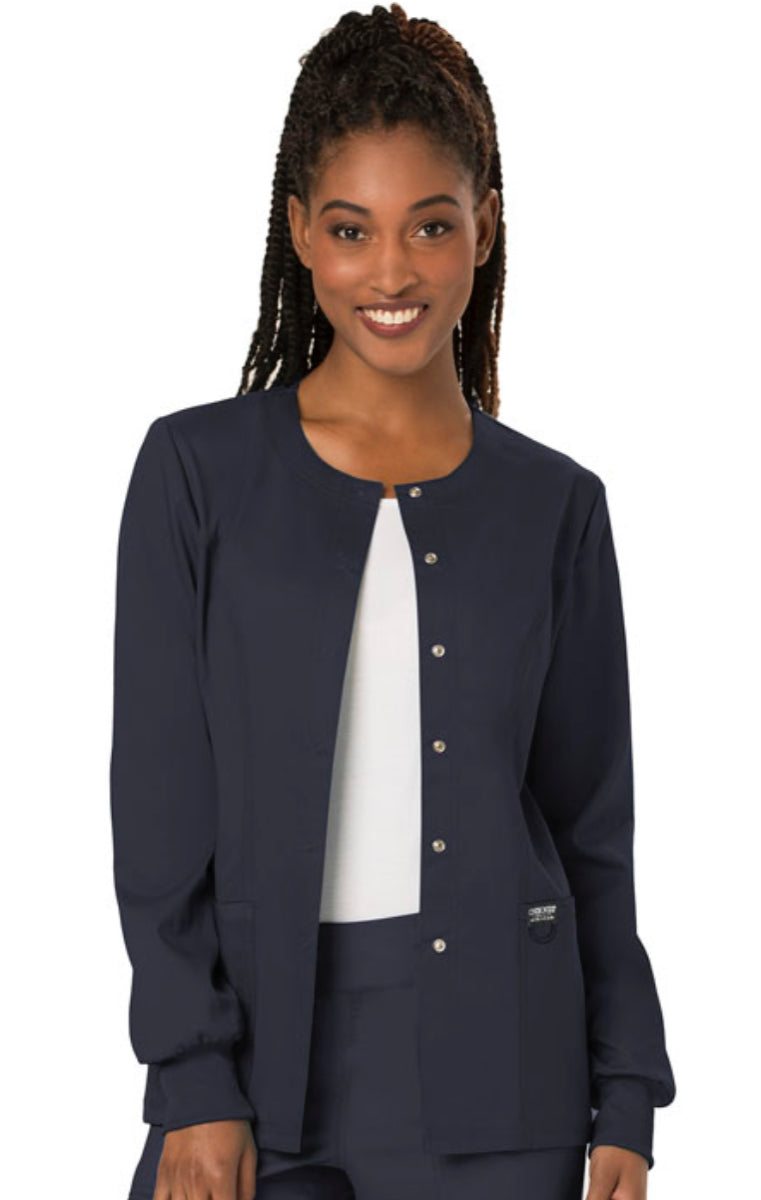 Women’s Cherokee WW Revolution Snap Front Jacket - WW310- Pewter