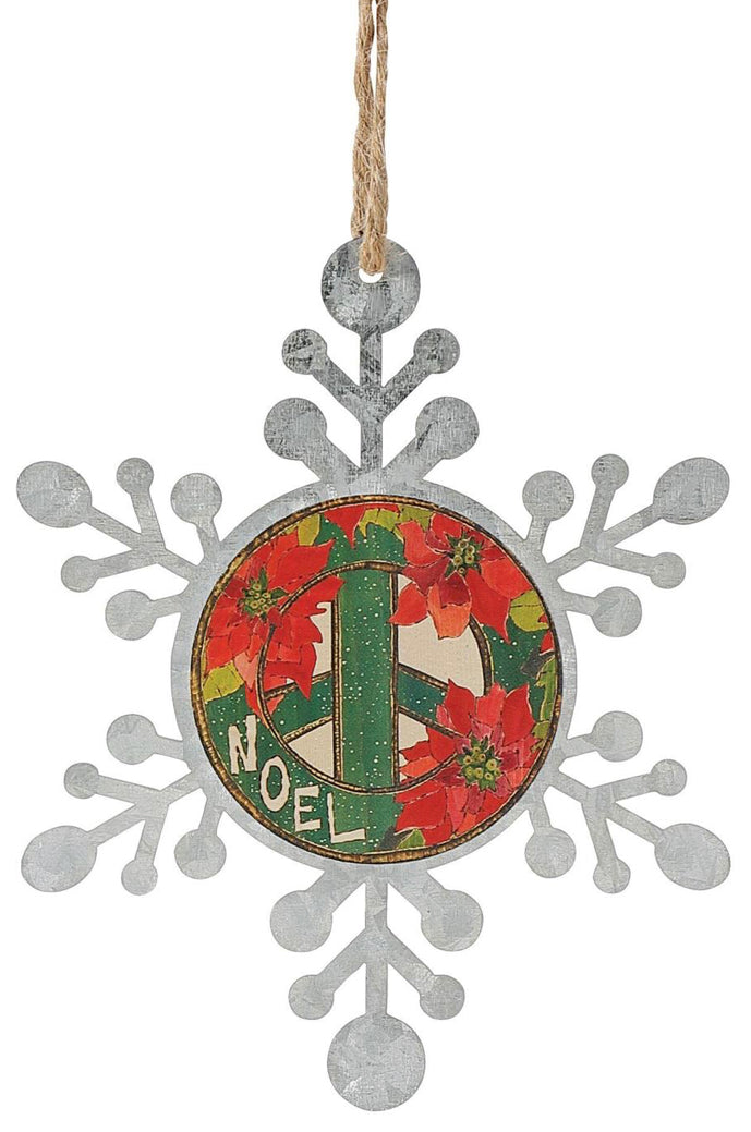 Tin Snowflake Ornament, Assorted