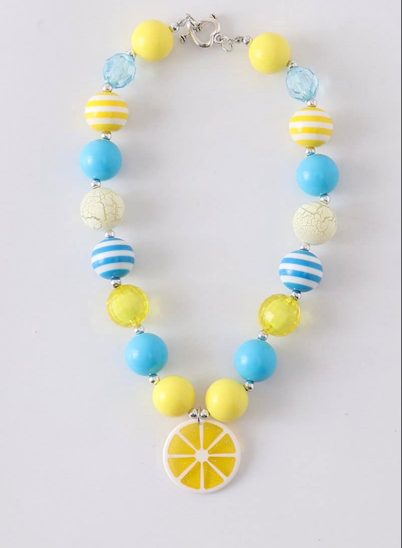 LEMON CHUNKY BEAD NECKLACE