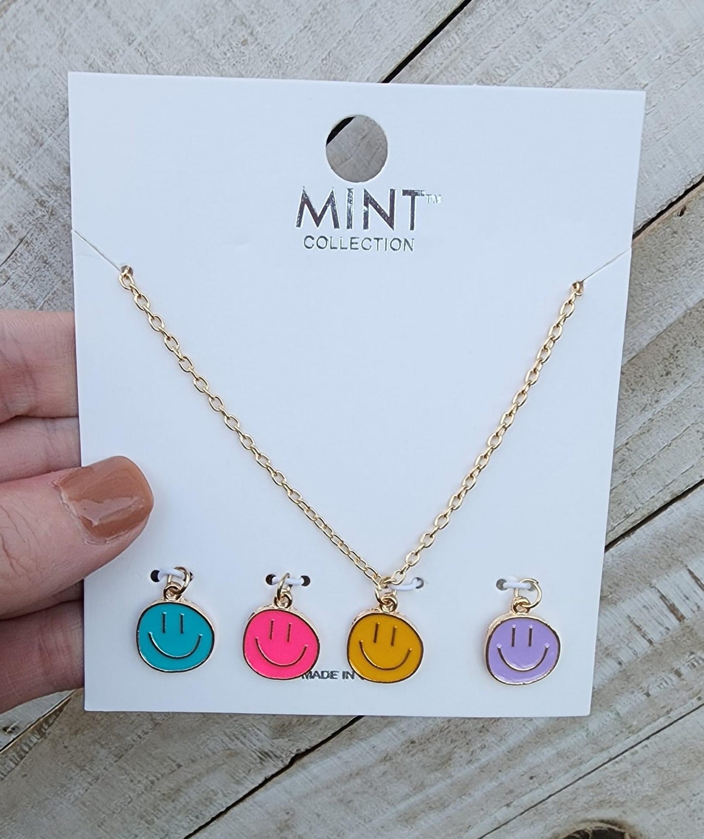 4 in 1 Smiley Necklace
