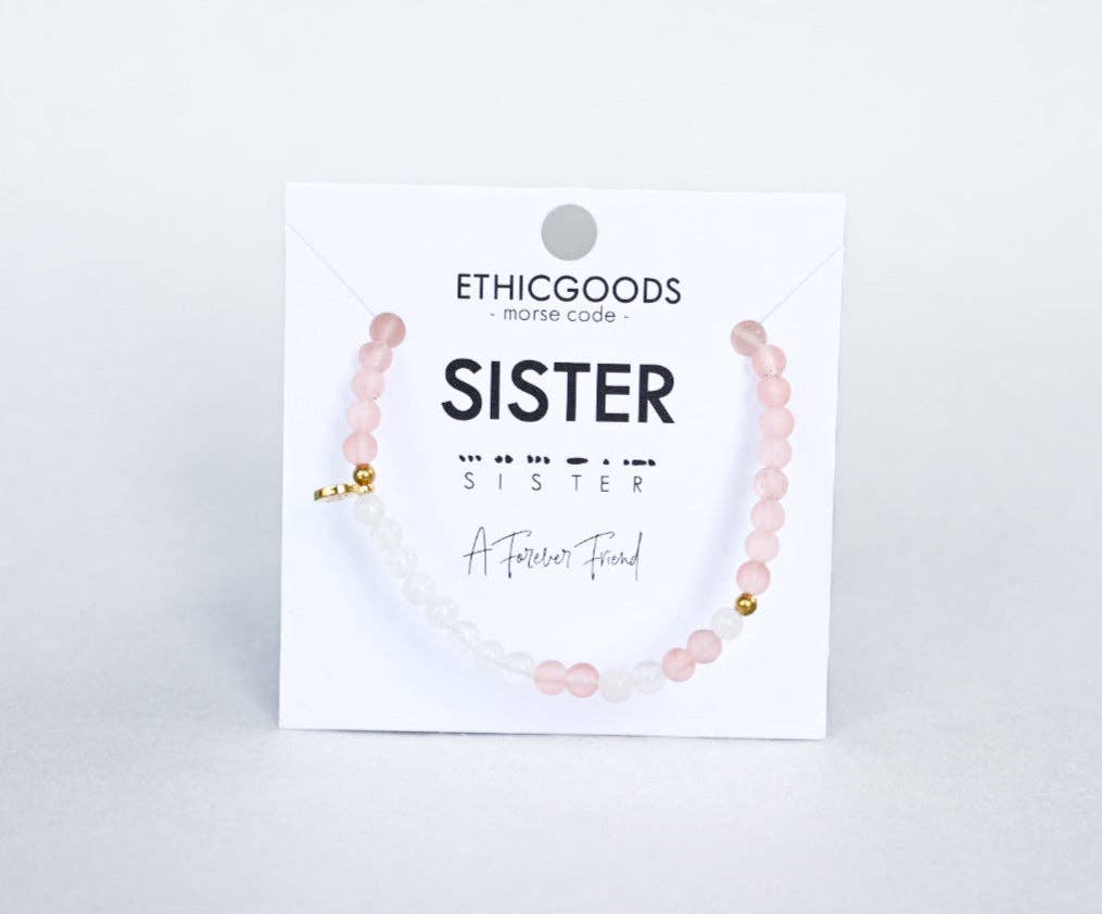 Morse Code Bracelet | SISTER: Lilac & Howlite