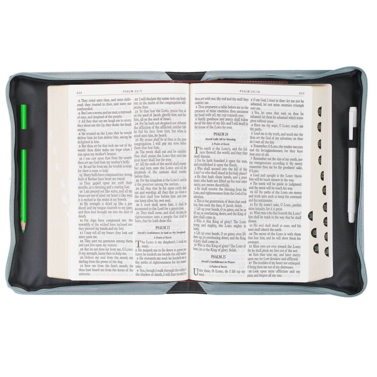 Teal Trust Prov. 3:5 Large Bible Cover