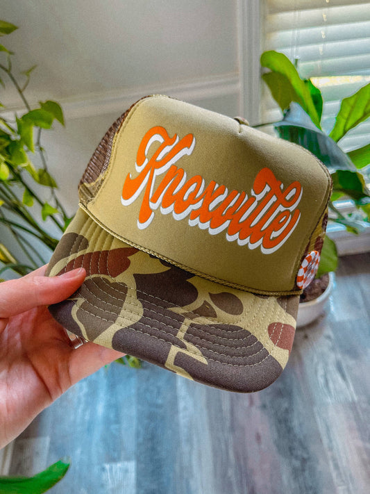 Knoxville, Tennessee Green Camp Trucker Hat