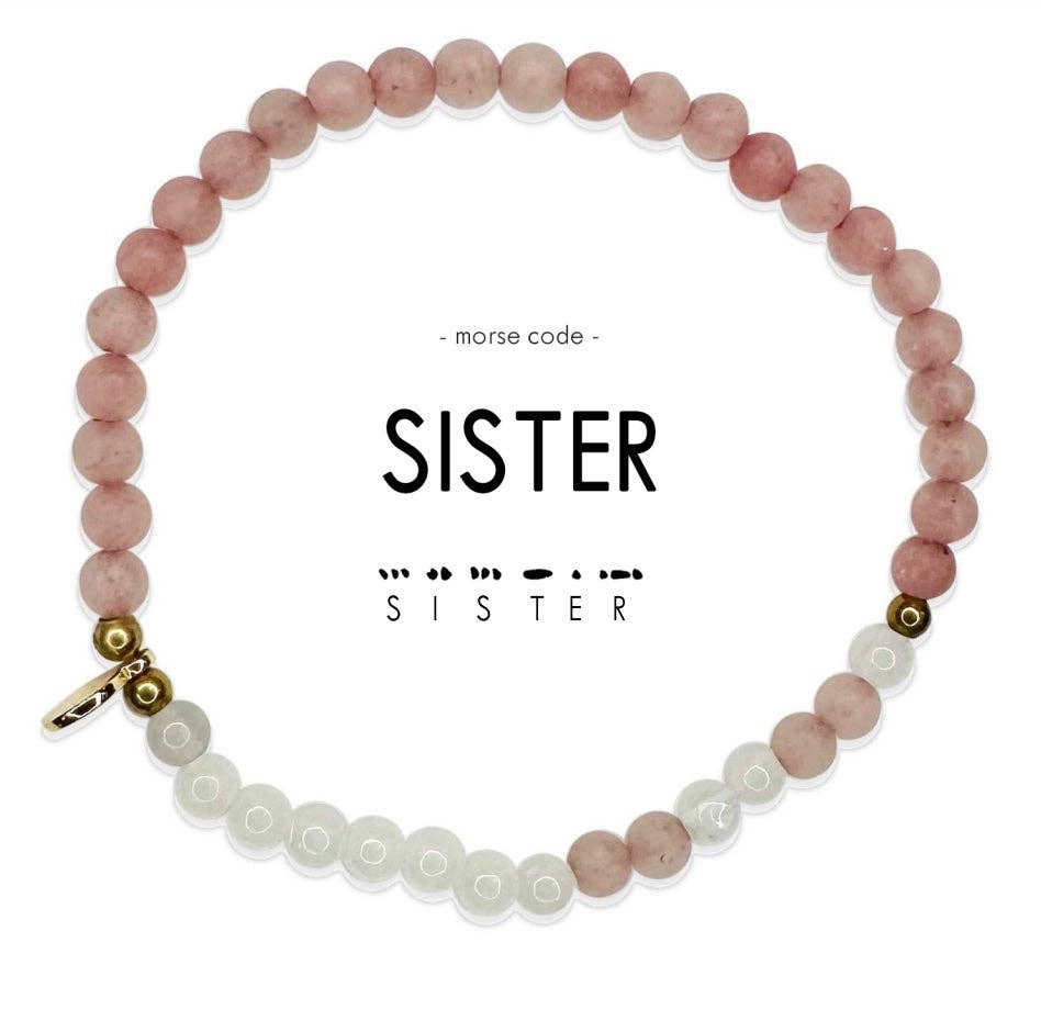 Morse Code Bracelet | SISTER: Lilac & Howlite