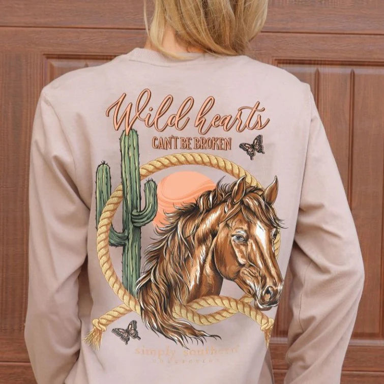 Simply Southern Wildheart Horse Long Sleeve Shirt