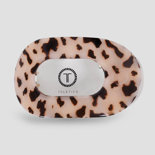 Blonde Tortoise Large Teleties Flat Round Clip