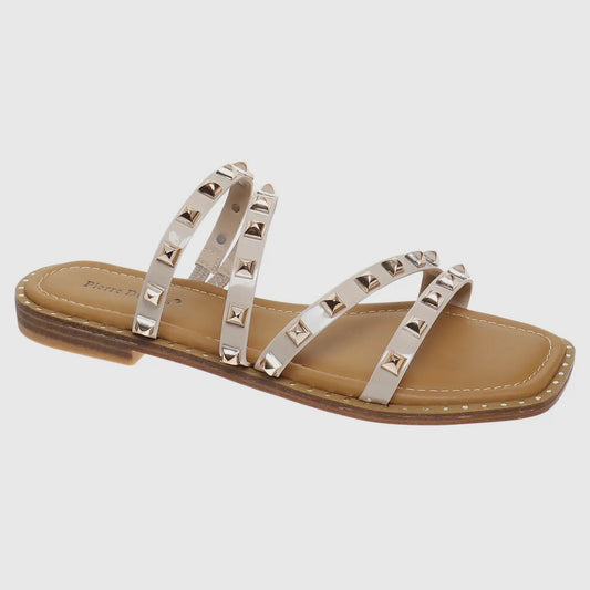 Pierre Dumas Points Sandals in Nude