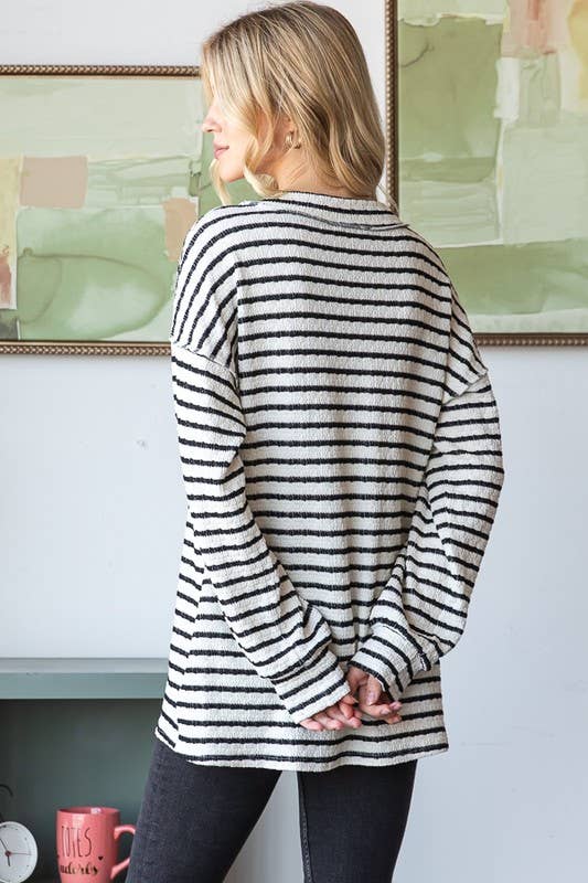 Black & White Stripe Urban Top