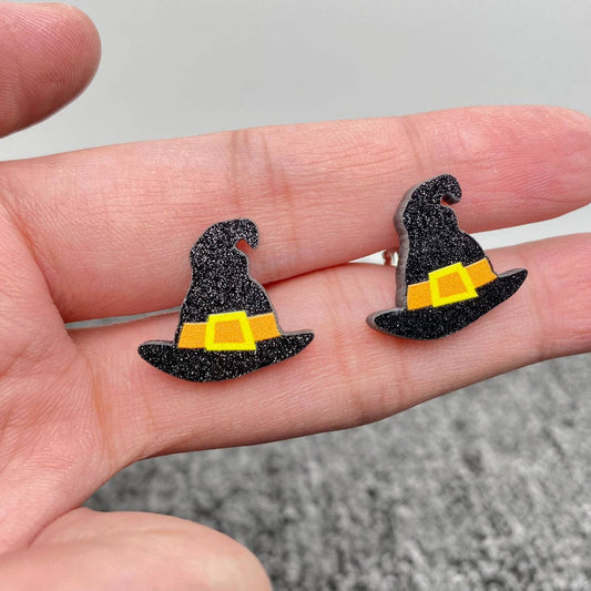 Witches Hat Acrylic Ear Studs