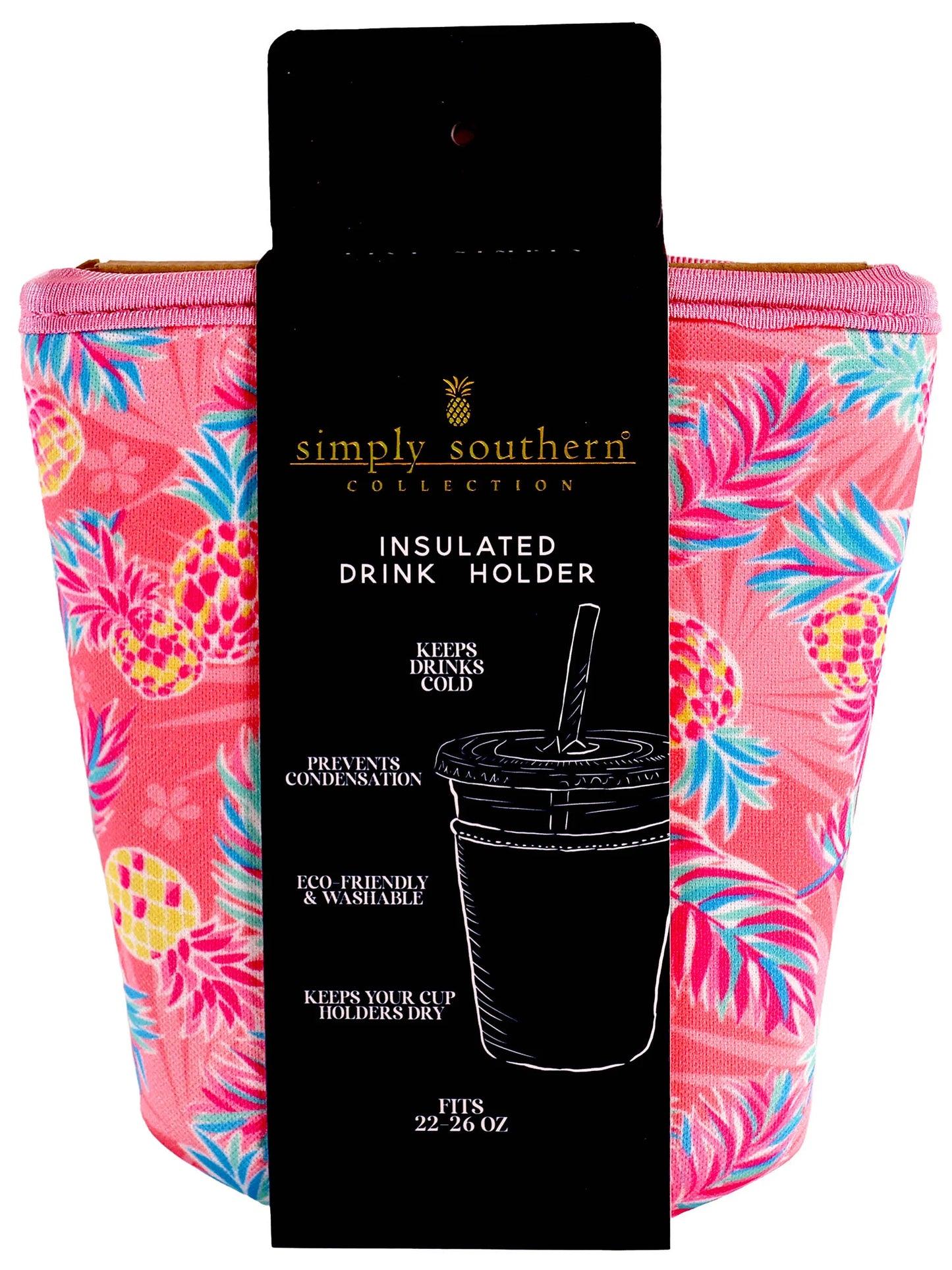 Simply Southern Neoprene Drink Sleeve - Pineapple