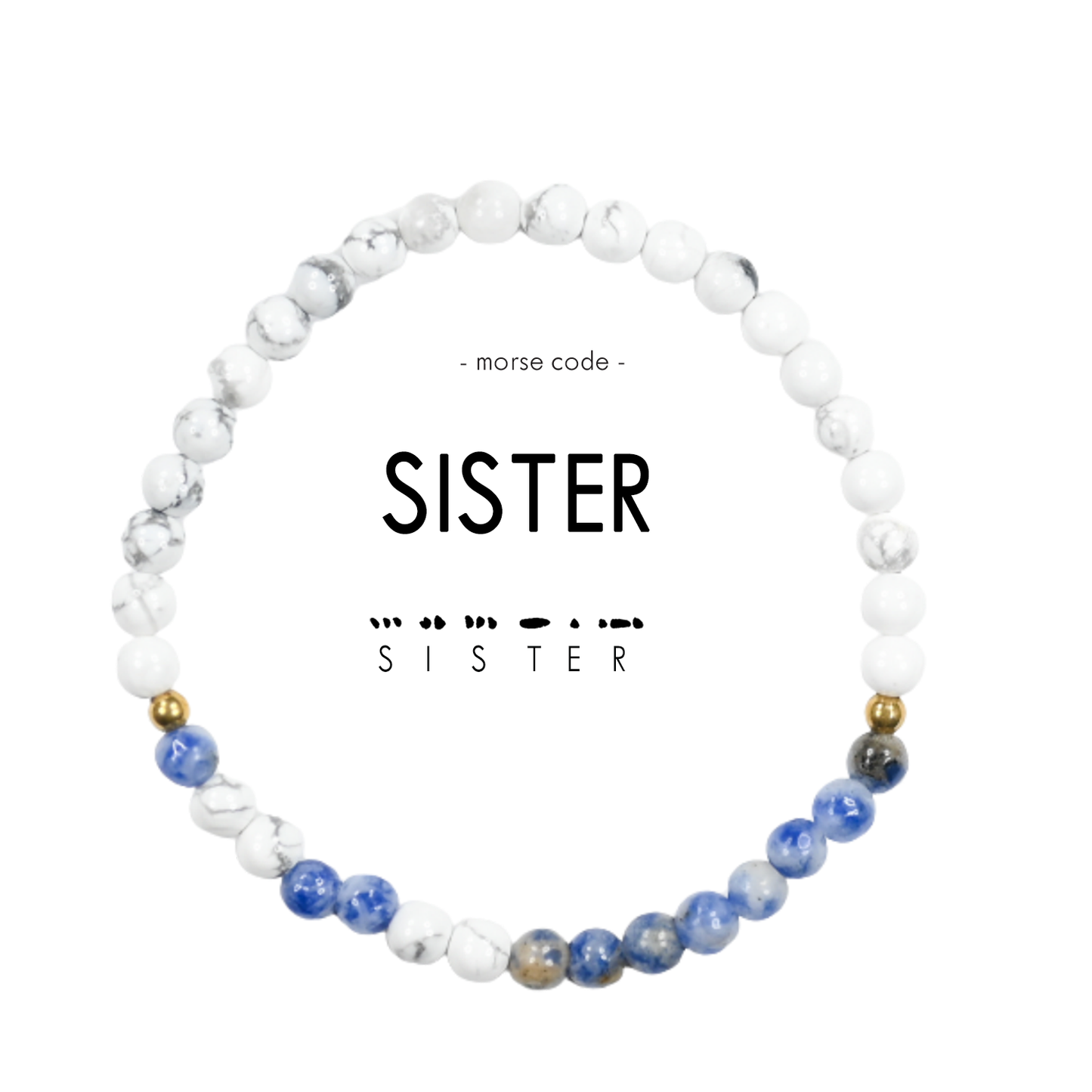 Morse Code Bracelet | SISTER: Lilac & Howlite