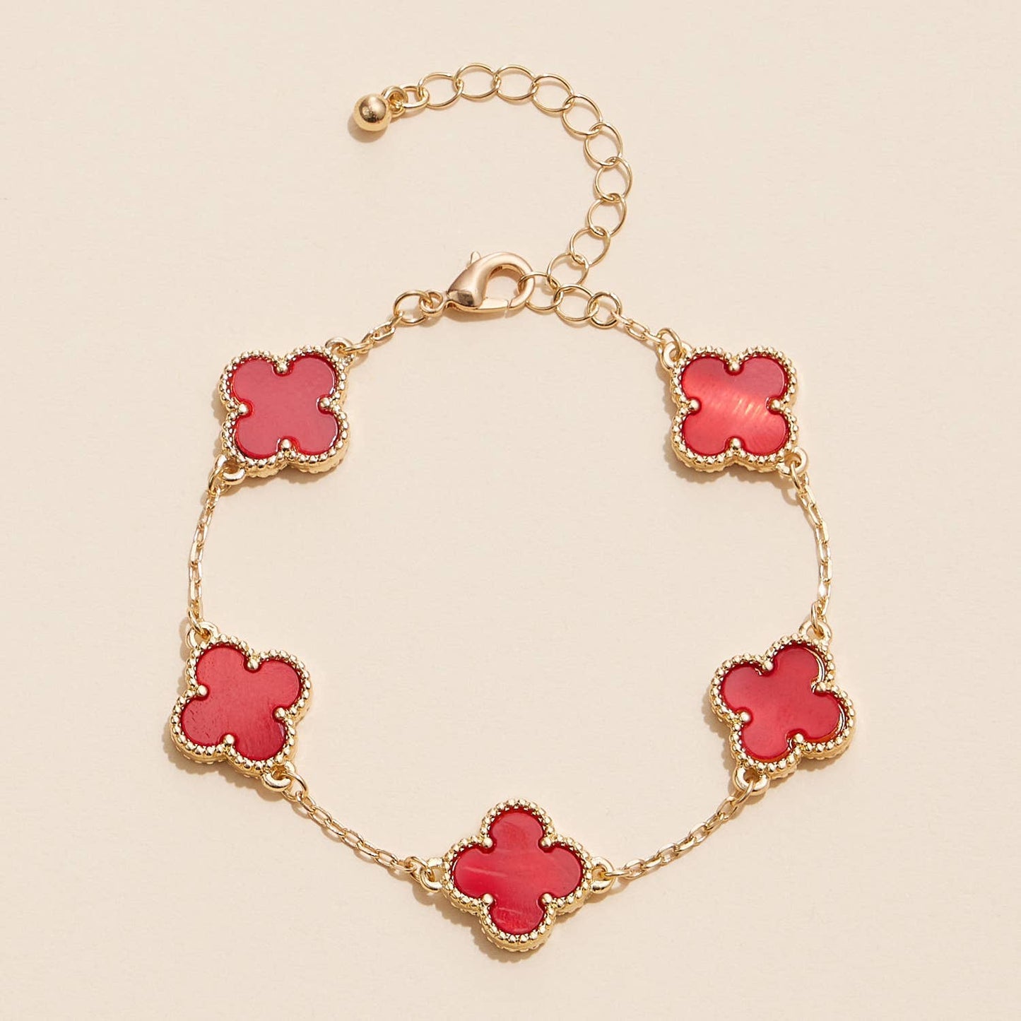 Red Clover Charms Basic Bracelet