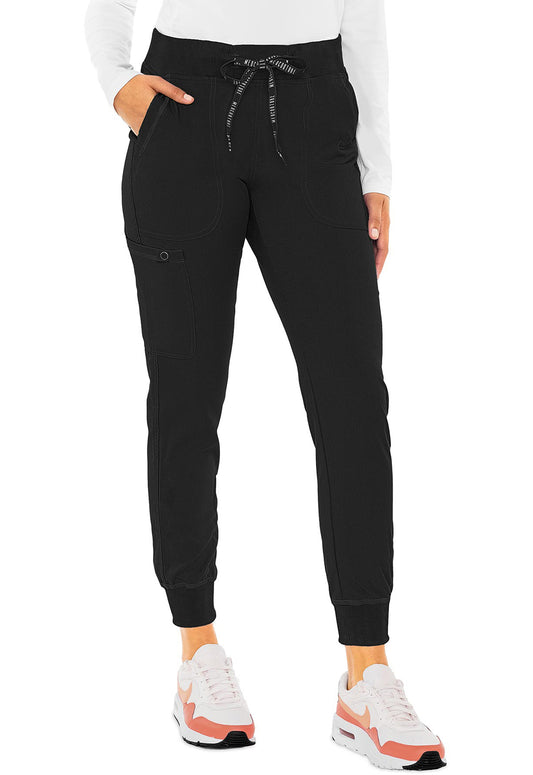 Med Couture Jogger Yoga Pant in Black MC7710