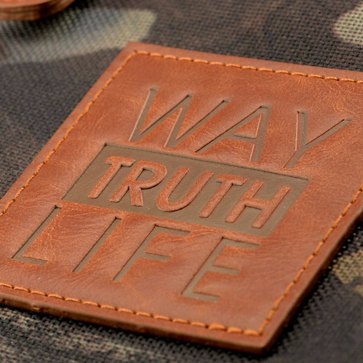Tri-fold Camouflage Way Truth Life: Large Bible Cover Organizer