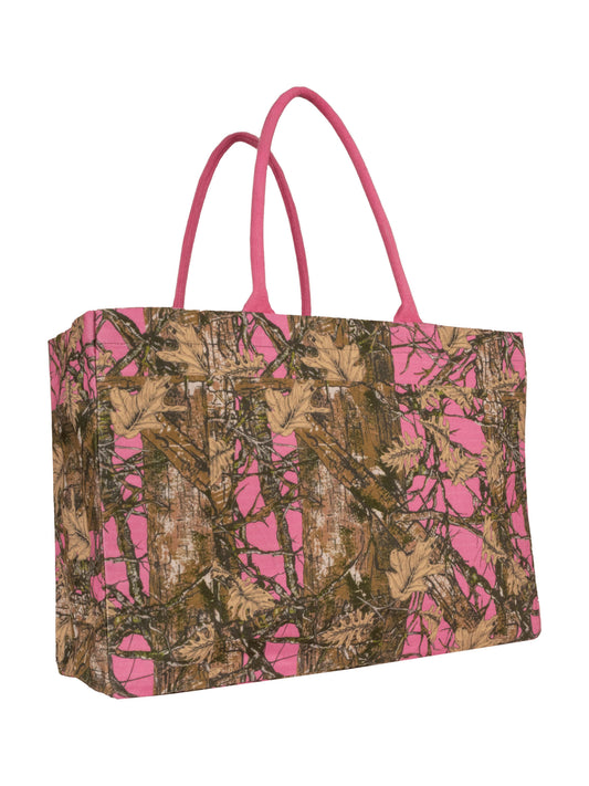 Simply Southern XL Canvas Tote - Camouflage Pink
