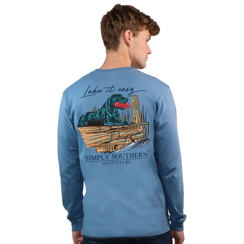 Men's Simply Southern Lake It Easy Long Sleeve Shirt