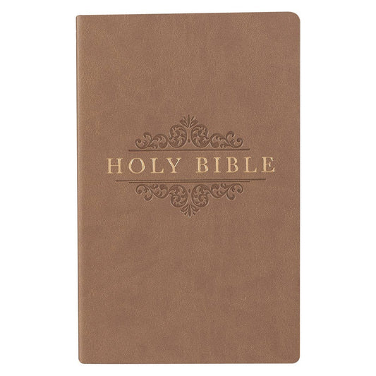 Gift & Award Tan Faux Leather KJV Bible