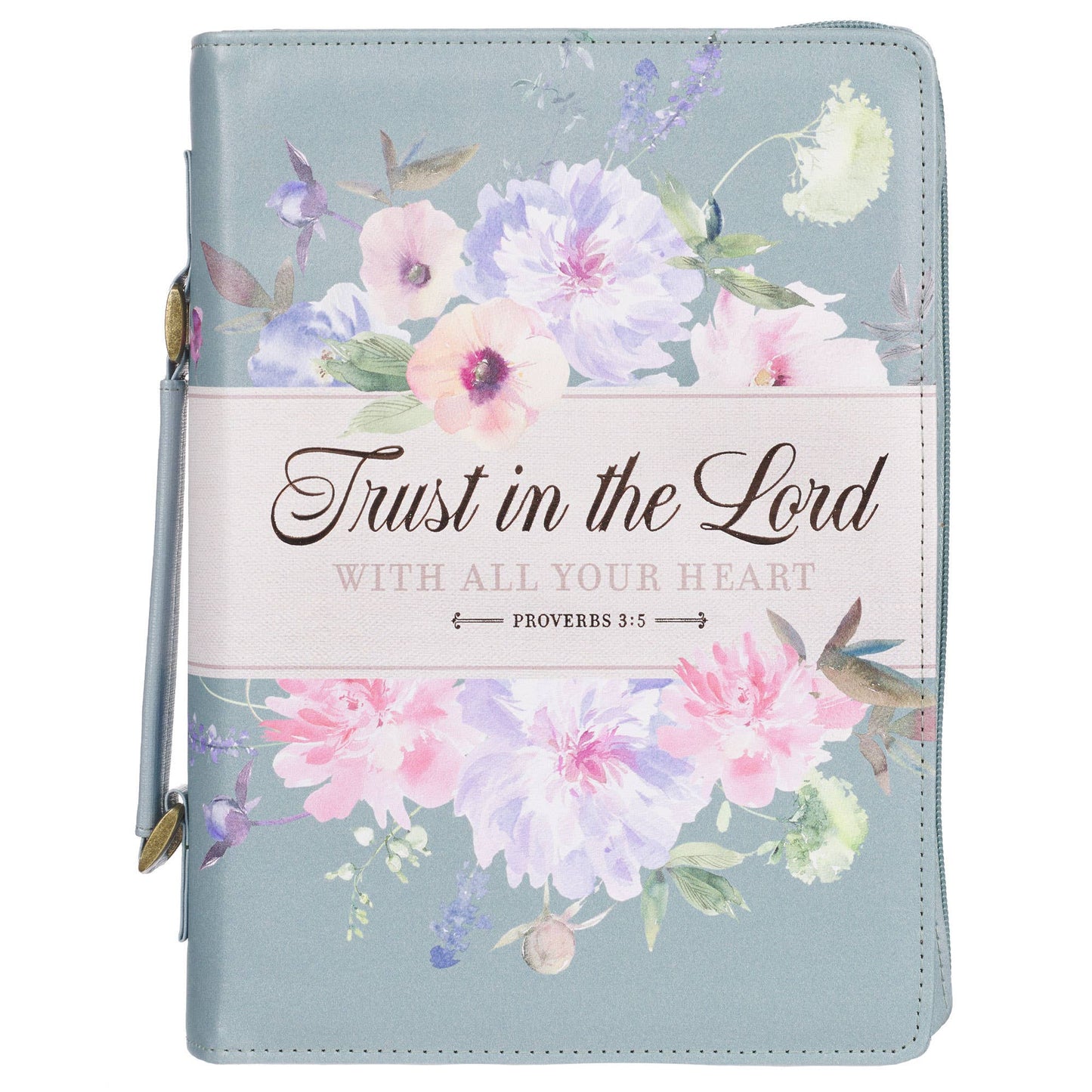 Teal Trust Prov. 3:5 Large Bible Cover