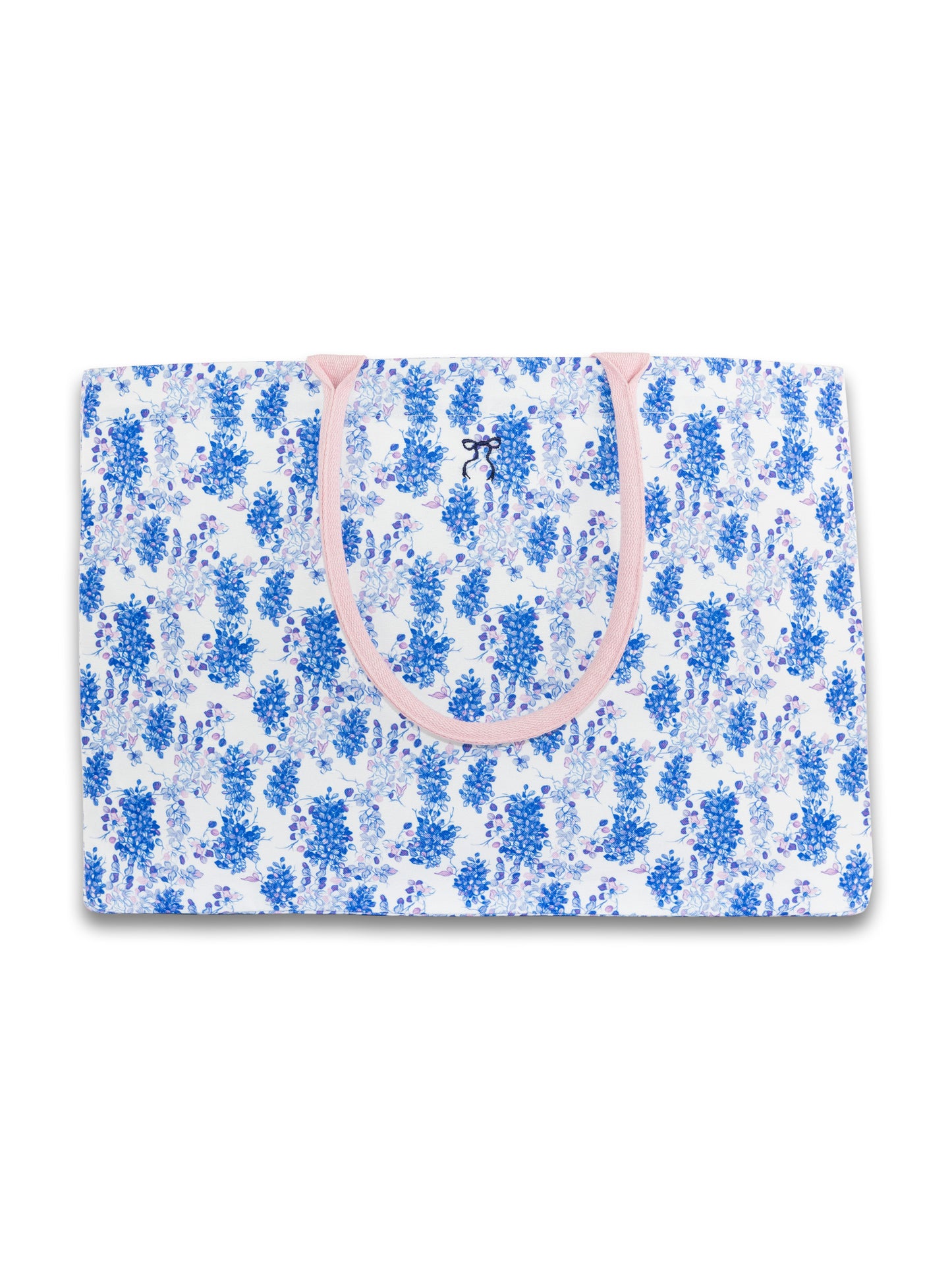 Simply Southern Blue Floral Oversized Canvas Tote