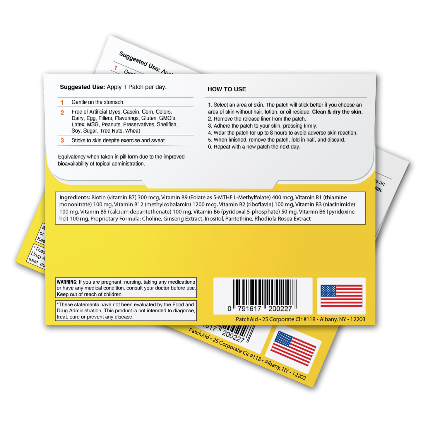 B12 Energy Plus Vitamin Patch - Energy & Mood Support: 1-Pack