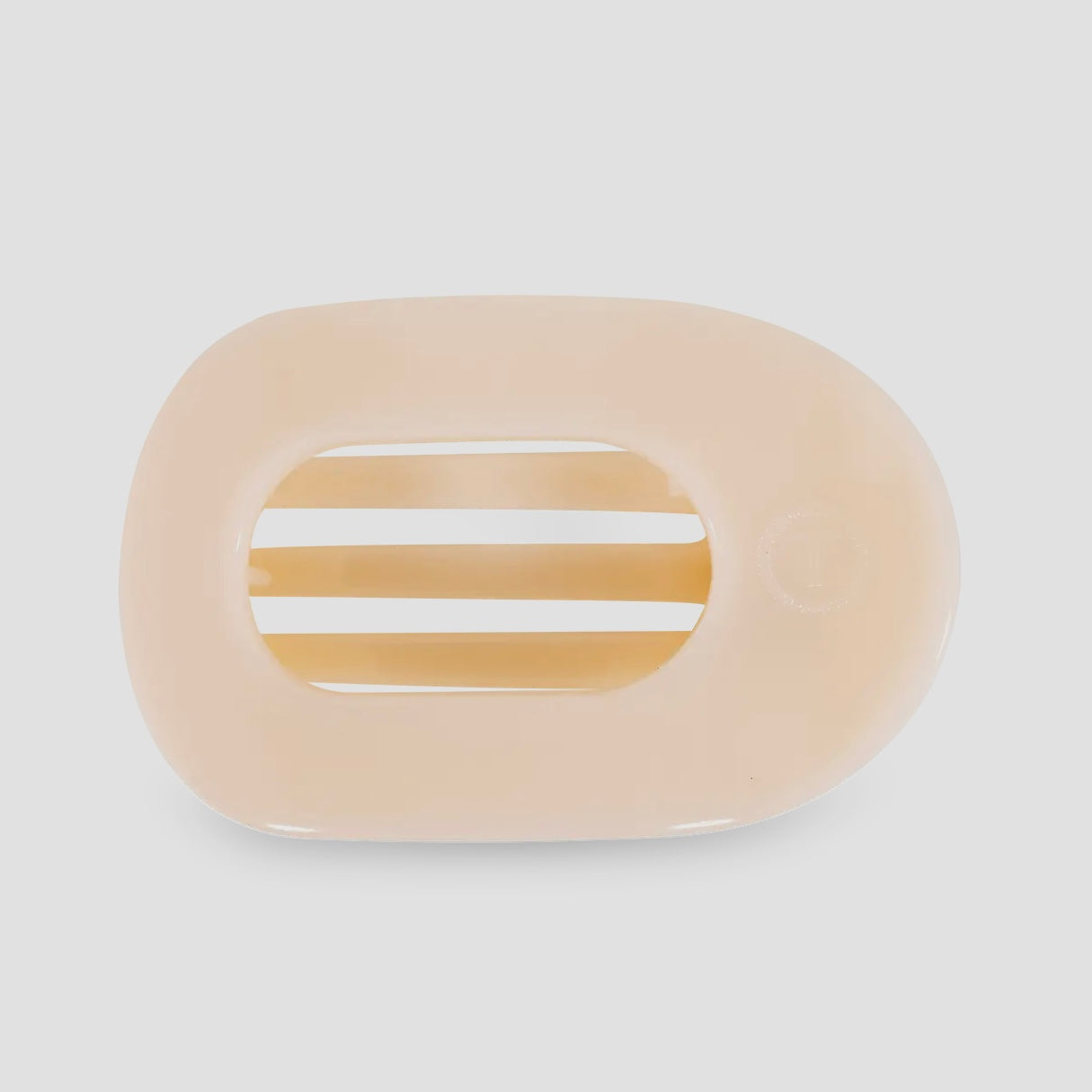 Almond Beige Medium Teleties Flat Round Clip