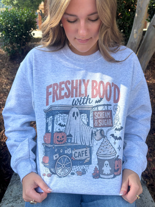 Freshly Boo'd Fall Graphic Crewneck Sweatshirt