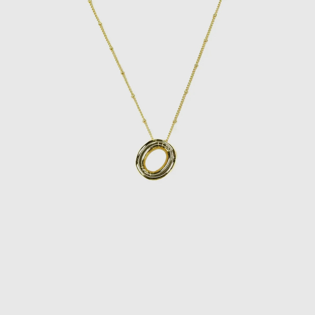 Initial Balloon Bubble 18K Gold Necklace