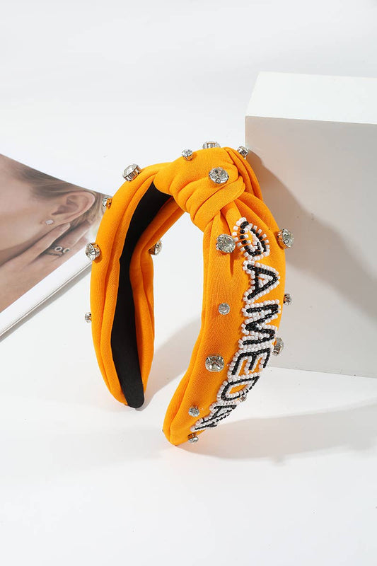 Yellow Game Day Team Spirit Rhinestone Headband