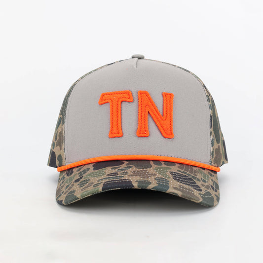 Tennessee "TN Hat" in TENN™ Camo & Smokey Gray