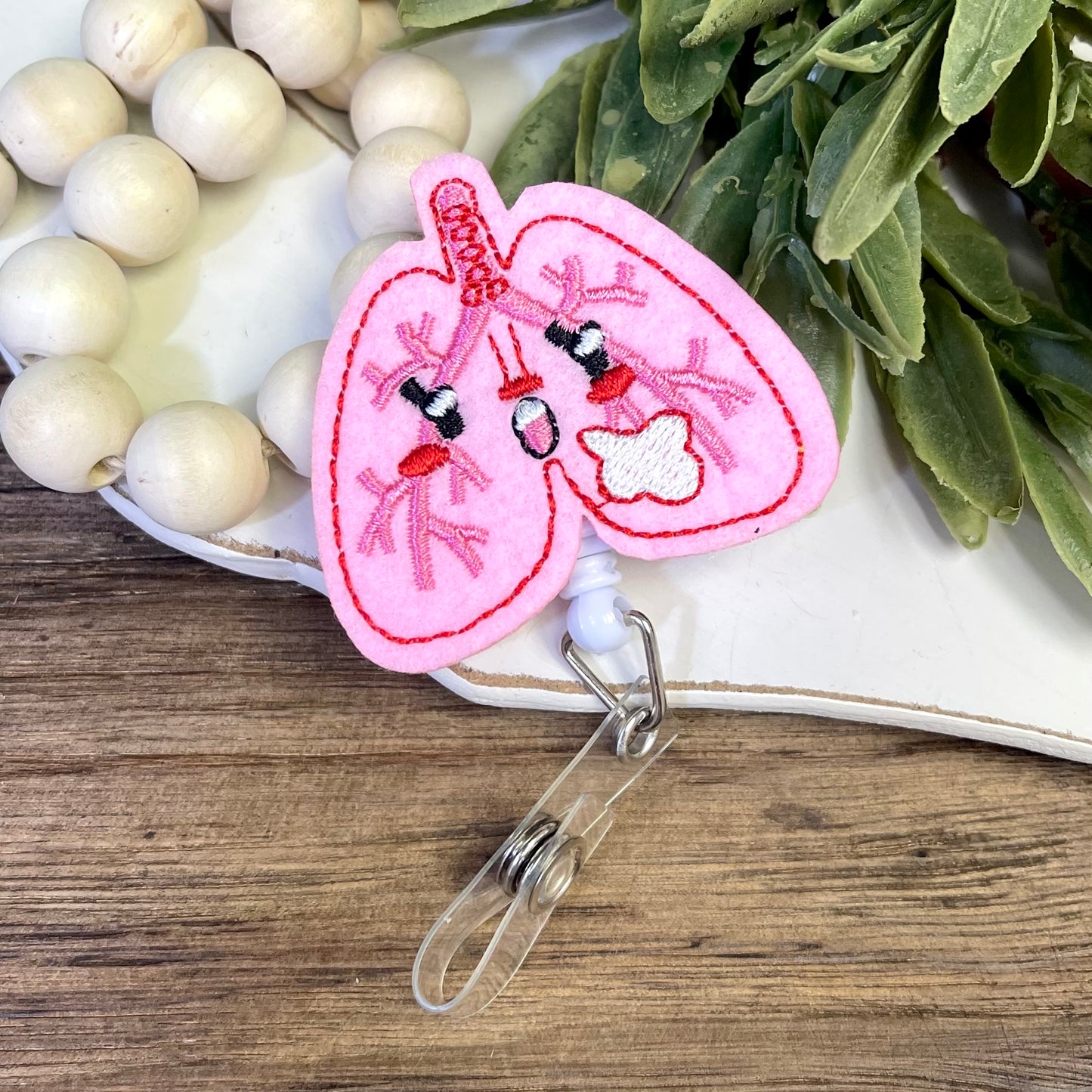 Lungs Retractable Badge Reel