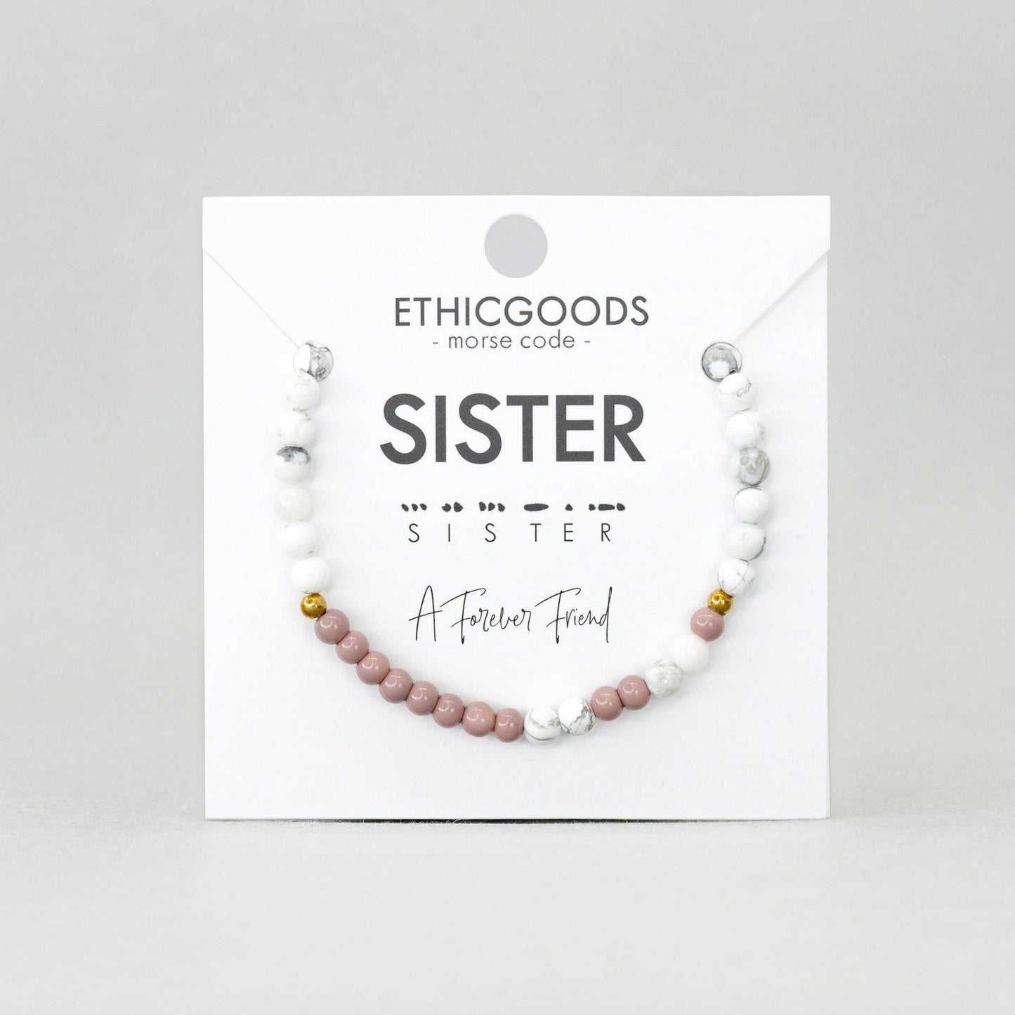 Morse Code Bracelet | SISTER: Lilac & Howlite