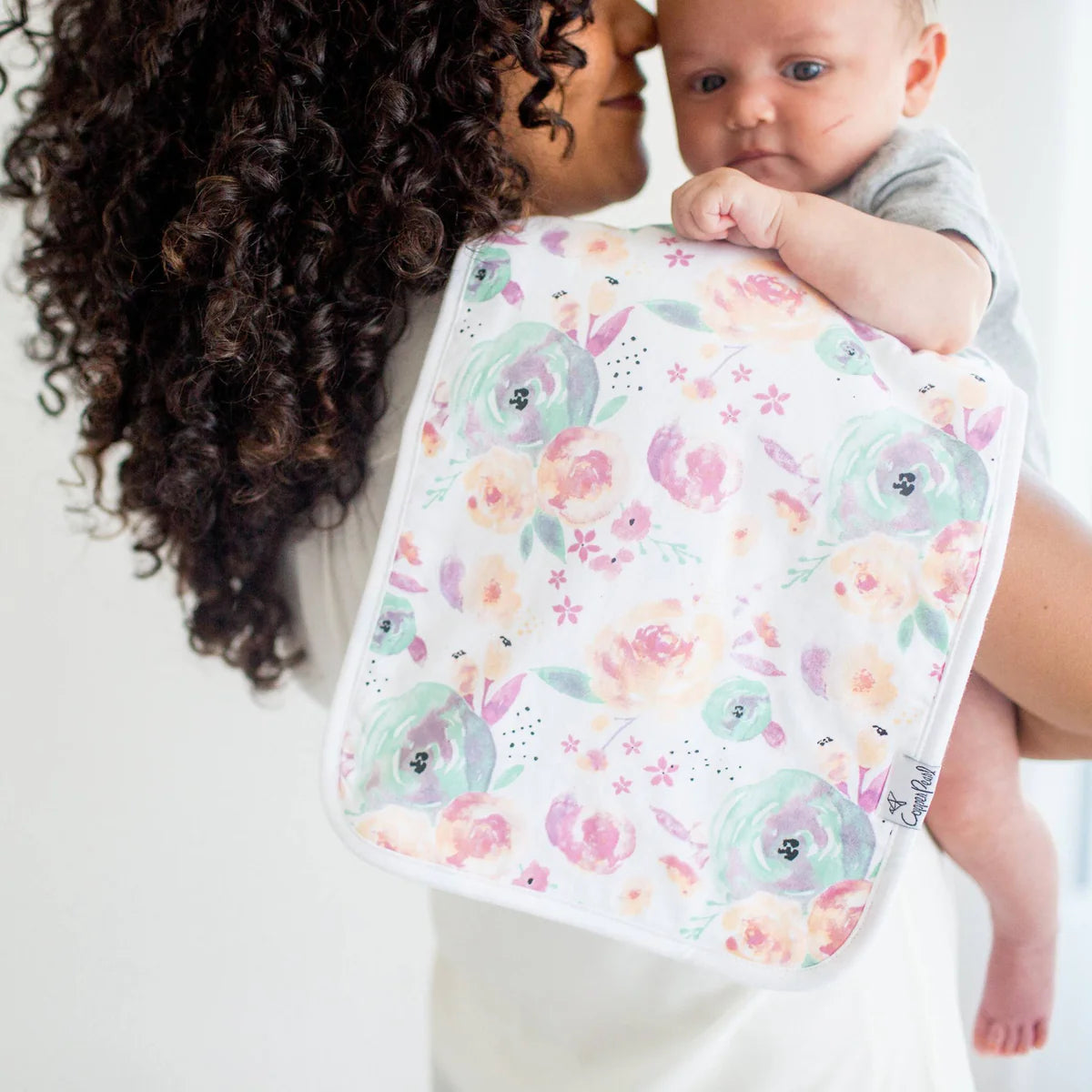 Copper Pearl Bloom Burp Cloth Set