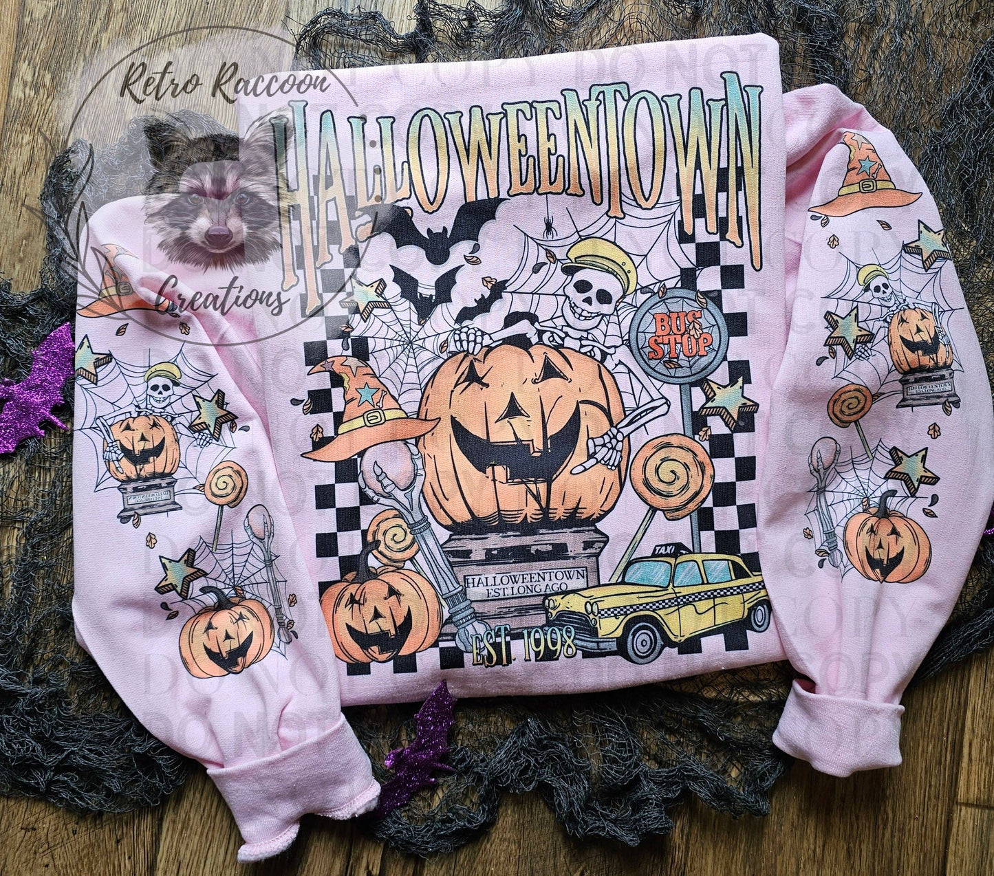 Retro Halloweentown Pink Sweatshirt