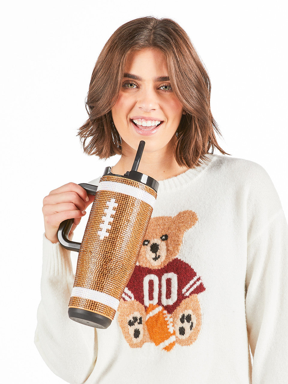 Simply Southern 40oz Football Rhinestone Tumbler