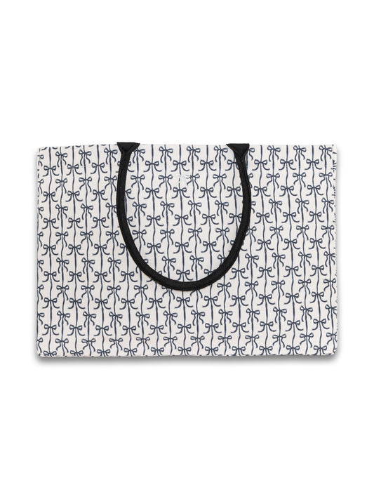 Simply Southern Black Bow Oversized Canvas Tote