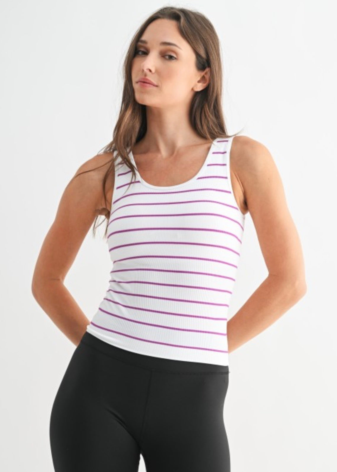 Dark Plum Classic Ribbed Tank Top