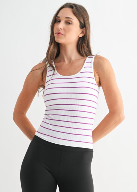 Dark Plum Classic Ribbed Tank Top