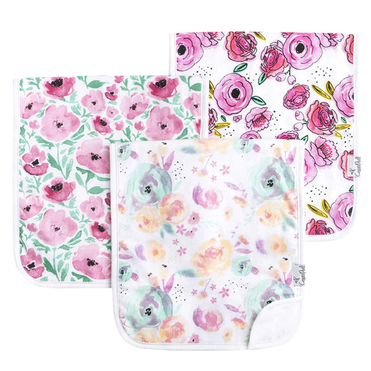 Copper Pearl Bloom Burp Cloth Set