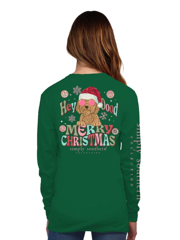 Simply Southern Hey Dood Merry Christmas Long Sleeve T-Shirt