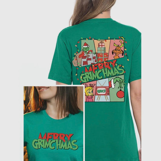 Merry Grinchmas Short Sleeve T-Shirt - Green