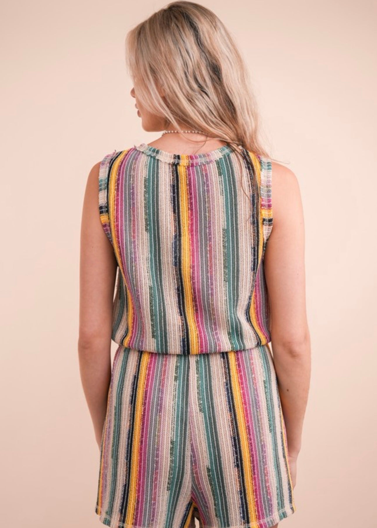 Crochet Striped Romper
