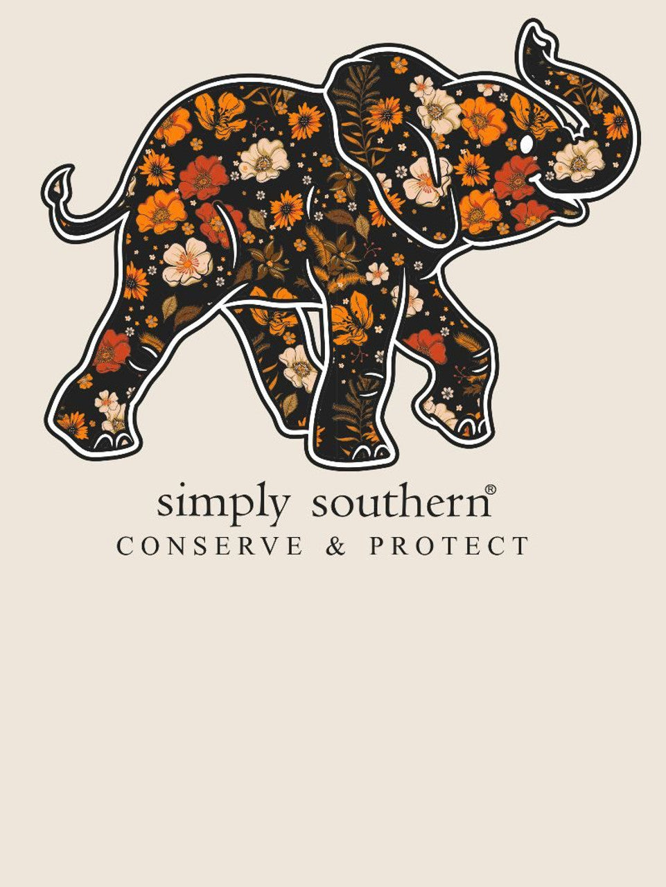 Simply Southern Floral Elephant Tracker Long Sleeve Shirt