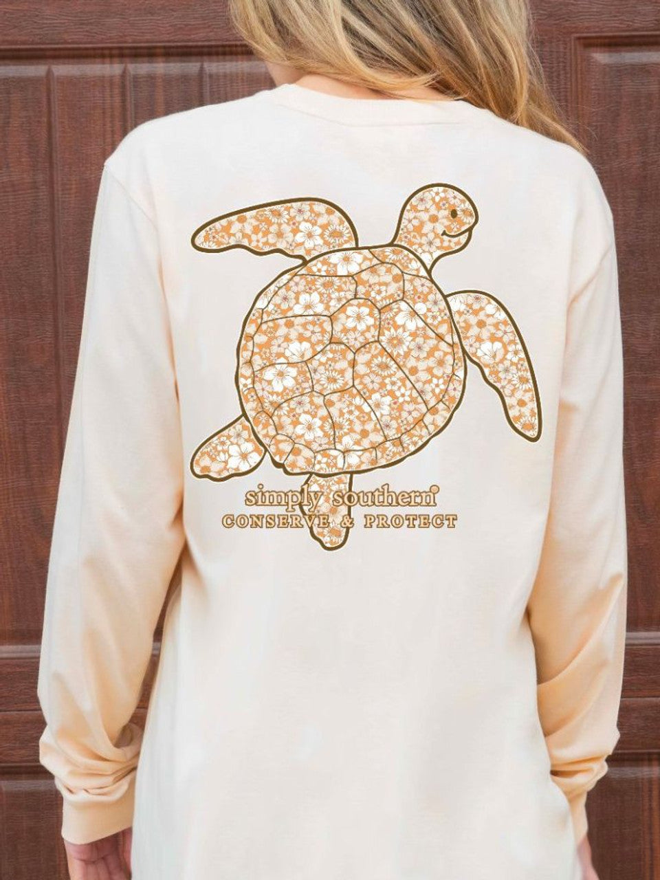 Simply Southern Wild Flower Sea Turtle Tracker Long Sleeve Shirt