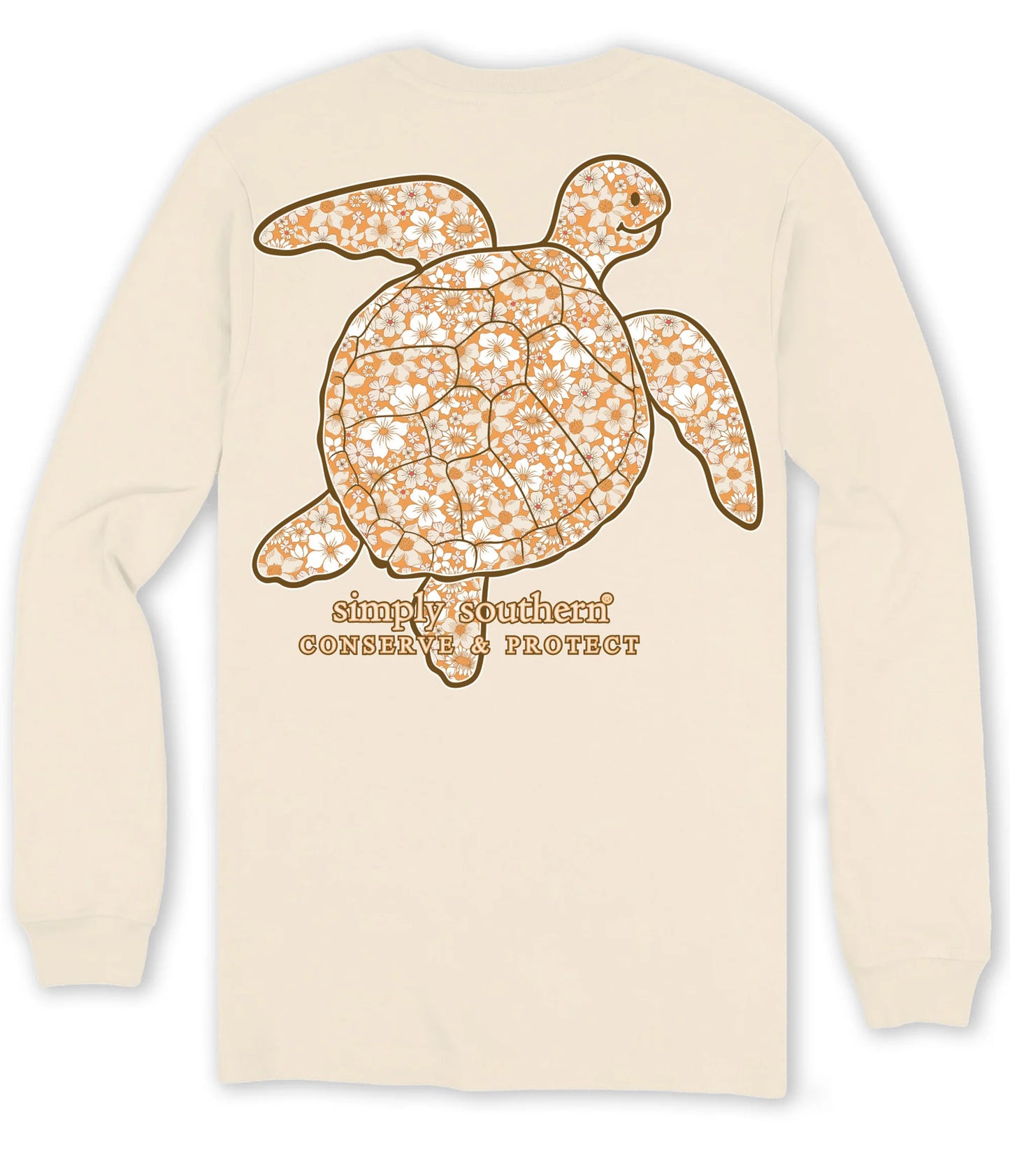 Simply Southern Wild Flower Sea Turtle Tracker Long Sleeve Shirt