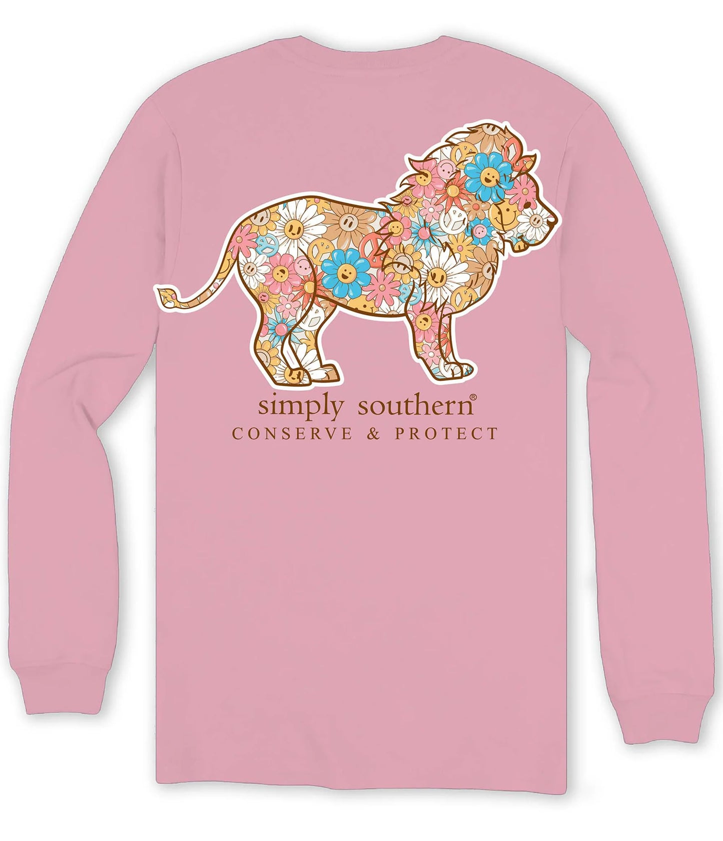 Simply Southern Happy Candy Lion Tracker Long Sleeve Shirt