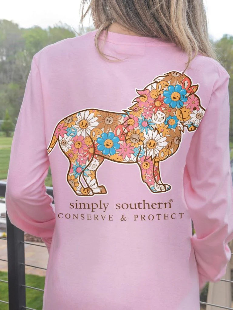 Simply Southern Happy Candy Lion Tracker Long Sleeve Shirt