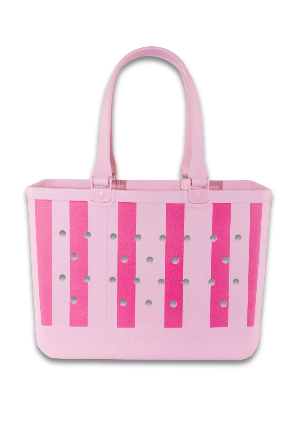 Simply Southern Large Waterproof Tote in Berry Stripe